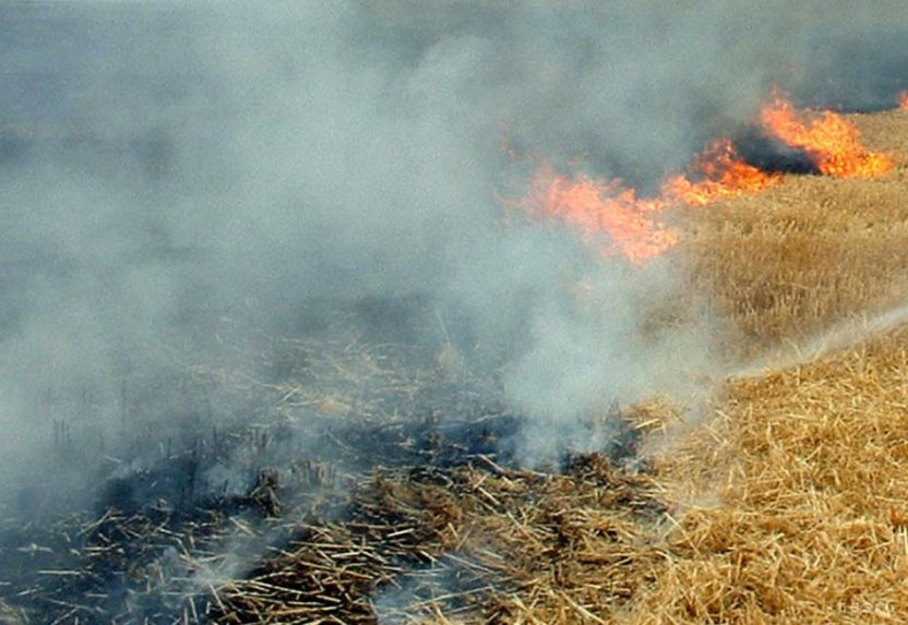 Tarlótűz miatt riasztották a dunaszerdahelyi tűzoltókat