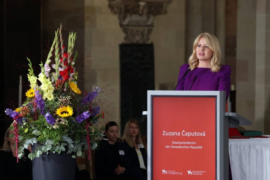 Čaputová átvette az Ottó császár díjat Németországban