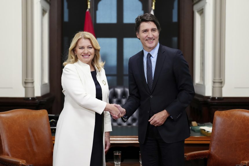 Čaputová találkozott Justin Trudeau kanadai miniszterelnökkel