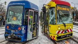 Kassán összeütközött két villamos, 8 sérült