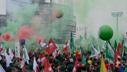 Európai gazdák tiltakoznak a Mercosur-megállapodás ellen Strasbourgban