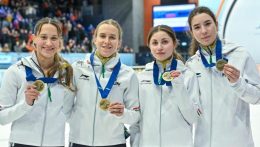 Rövidpályás gyorskorcsolya-Eb: bronzérmes a magyar női váltó