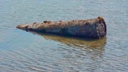 A Duna alacsony vízállása miatt egy feltételezhetően második világháborús lőszbukkant elő Virtnél