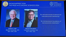 Robert E. Hall és Michael Woodford kapta a 2026-os közgazdasági Nobel-díjat