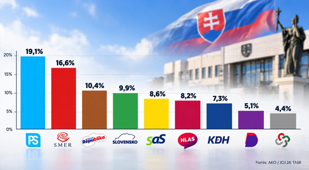 Az AKO felmérése szerint a PS nyerné az októberi választásokat, a Magyar Szövetség küszöb alatt maradna